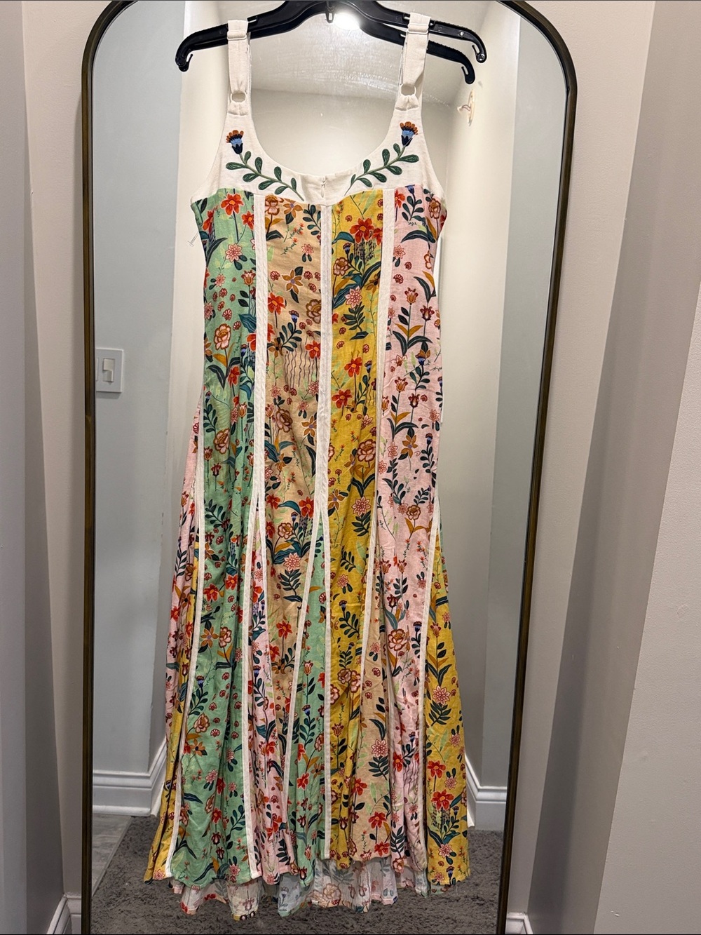 Christian Lacroix Cream Bodice Multicolor Floral Patchwork Maxi Dress - Picture 7 of 11